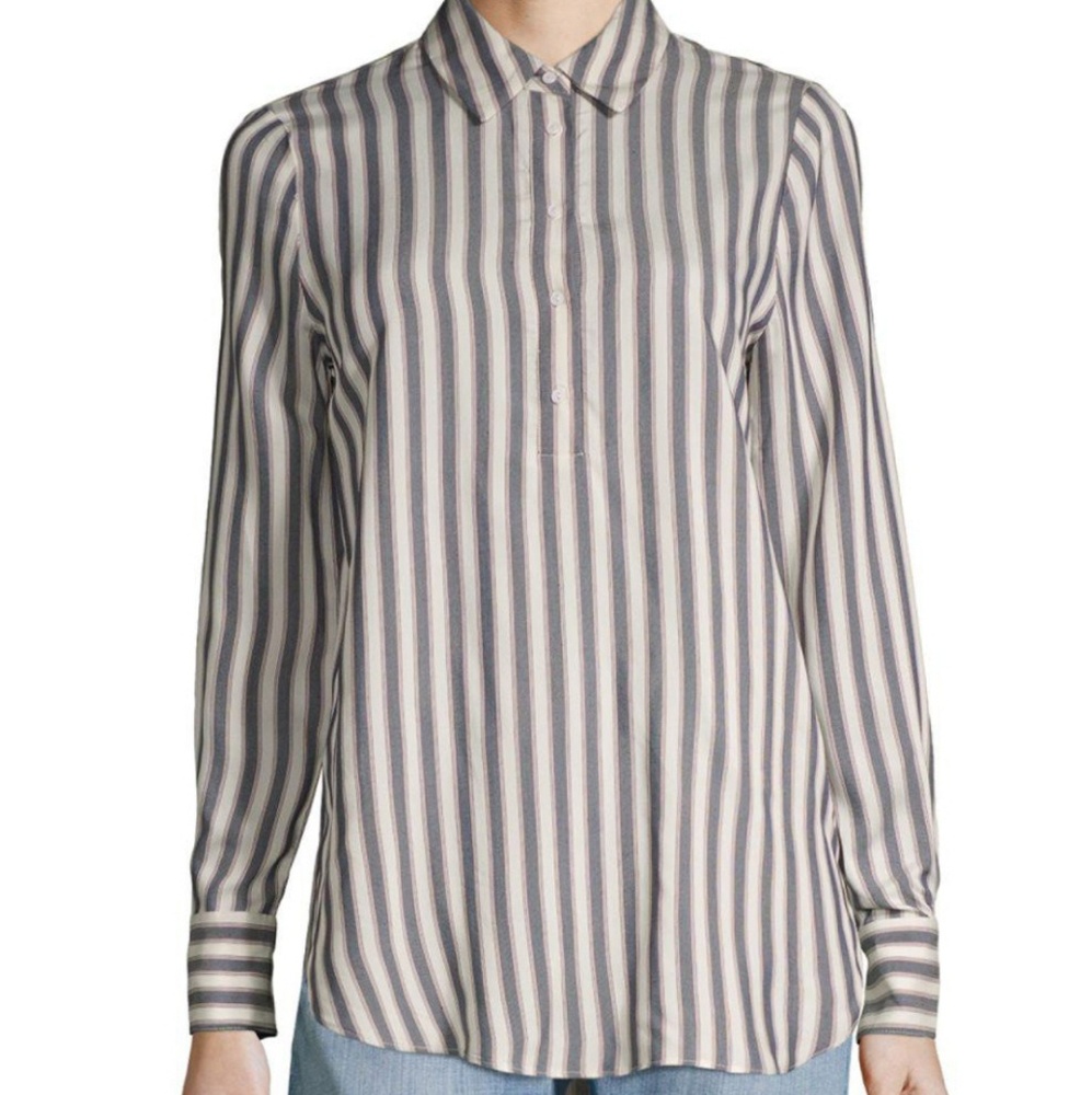 NEW Womens Philosophy Long Sleeve Button Front Top